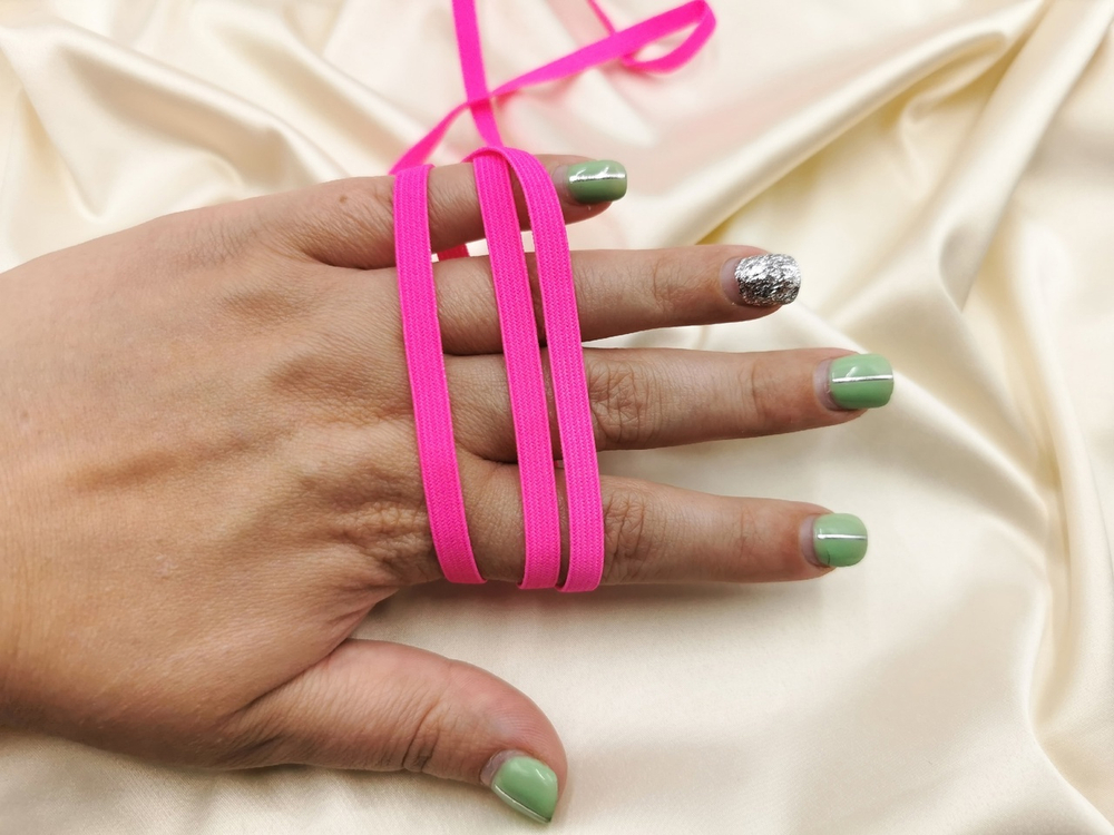 Резинка для укрепления, ОПТ, 6 мм, неоново-розовый, (арт:RU/6-3587), 50 метров