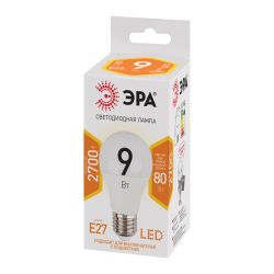 Лампа светодиодная ЭРА STD LED A60-9W-827-E27 E27 / Е27 9Вт груша теплый белый свет | Лампы cветодиодные Груша (A)
