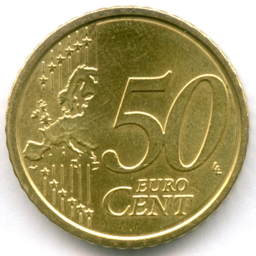 50 евроцентов 2015 год. Ватикан. Регулярный выпуск. Тип 5. Нордик AUNC