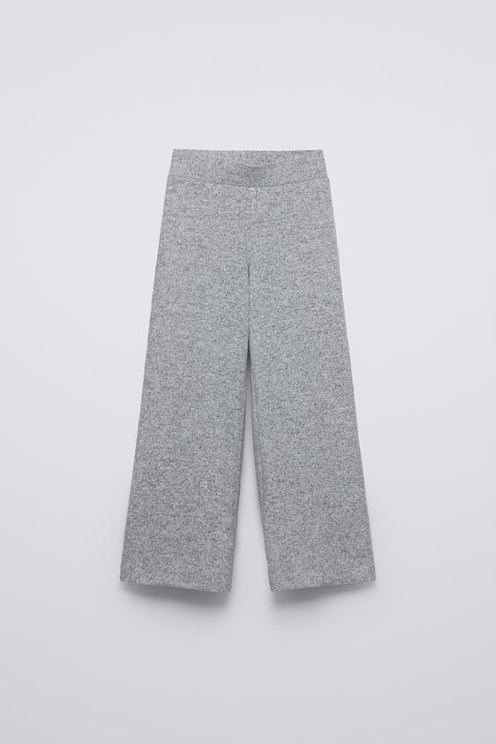 ZARA БРЮКИ-КЮЛОТЫ ИЗ ТКАНИ SOFT TOUCH, СЕРЫЙ С МЕЛАНЖЕВЫМ ЭФФЕКТОМ