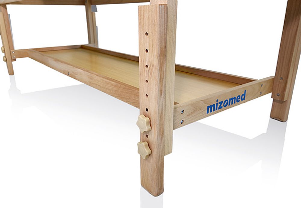 Массажный стол Mizomed Stationary Pro 2, стационарный (бежевый, коричневый)