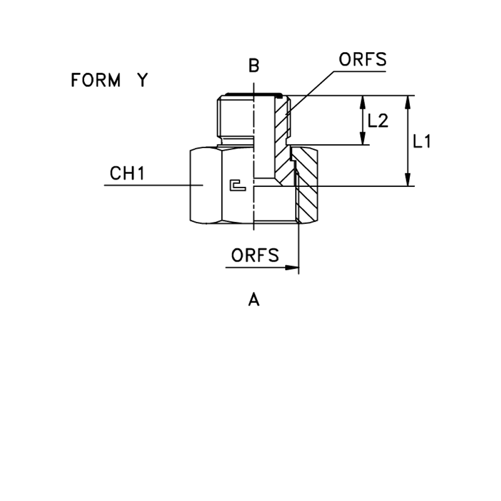 Соединение P D32-25 ORFS 1.11/16 - ORFS 1.7/16