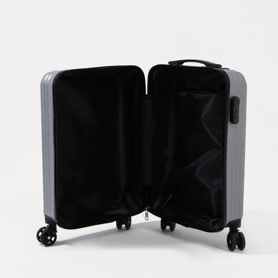 Чемодан маленький 20&quot;, кодовый замок, цвет серебряный