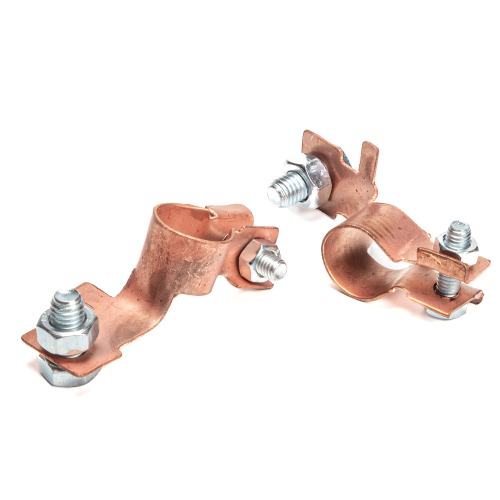 Клеммы АКБ (+/-) медные, болт сквозной под гайку М8-М6