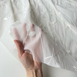 Вышивка Веточки на шифоне