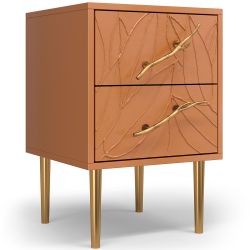 Тумба Арт Колор leaves Стайл Голд Томленый оранжевый