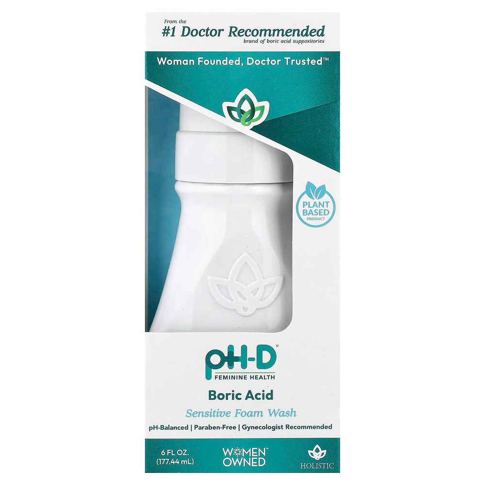 pH-D Feminine Health, борная кислота, пенка для умывания для чувствительной кожи, 177,44 мл (6 жидк. унций)