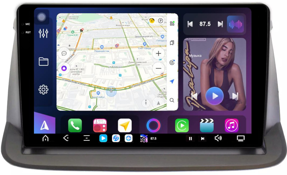 Магнитола для Honda Stepwgn 3 2005-2009 - FarCar XXL9-9605 монитор 9.5" 2K QLED на Android 14, TS20, 8+256Гб, CarPlay, 4G SIM-слот