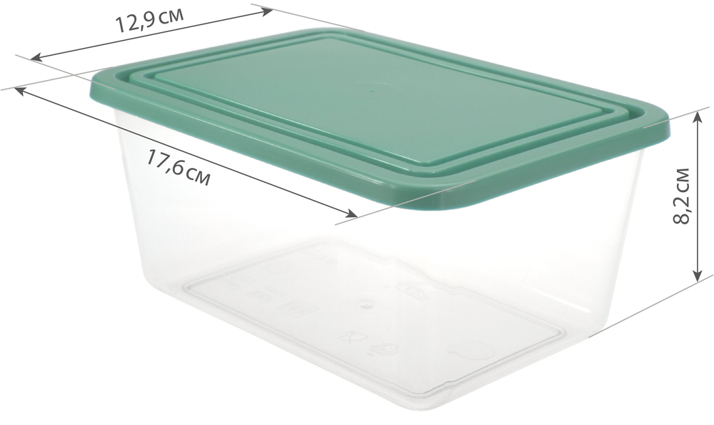Емкость для продуктов 1,2л прямоугольная М1452