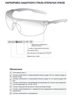 Очки открытые РОСОМЗ О88 SURGUT StrongGlass (2С-1,2 РС) с мягк.носоуп., 18837-5