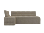 Диван кухонный угловой Люксор левый угол, Бежевый, Микровельвет, 28605L