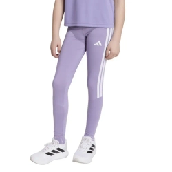 Брюки для девочки теннисные Adidas Girls Train Essentials 3 Stripes - magic lilac/white