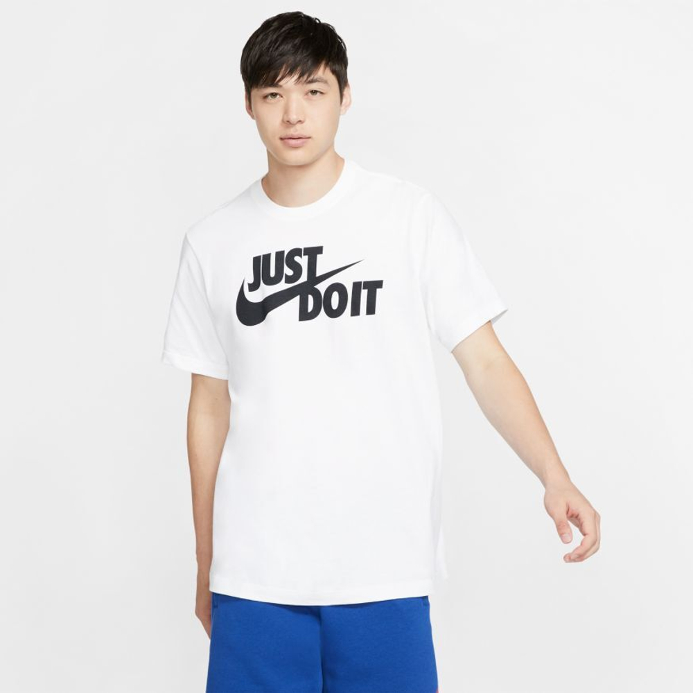 Мужская теннисная футболка Nike NSW Tee Just Do It Swoosh M - whiter/black