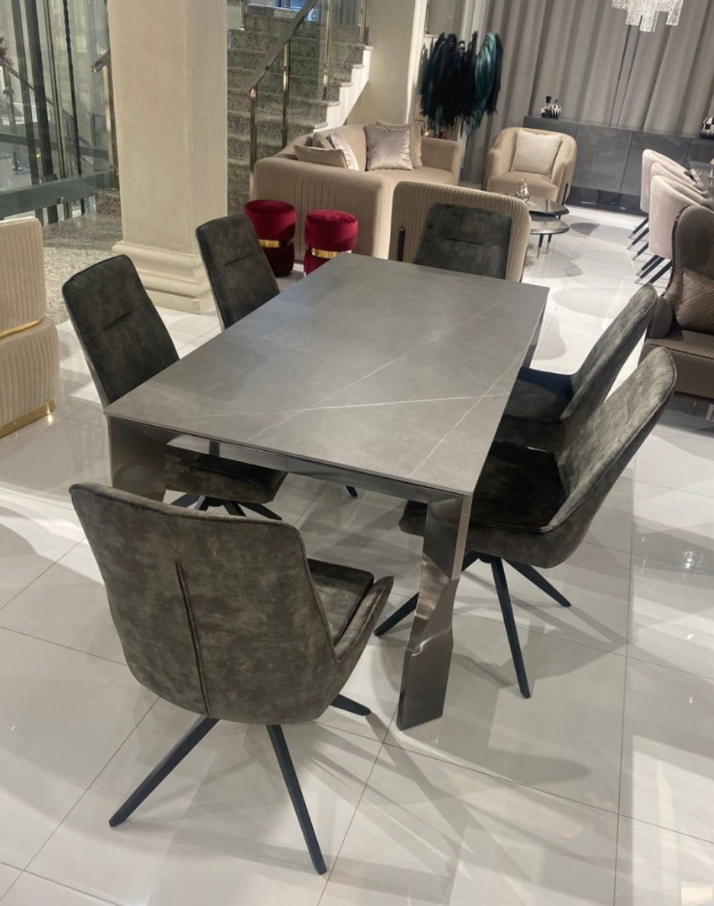 Стол FT323 (180) камень Armani Grey