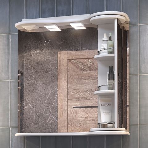 Шкаф навесной с зеркалом Callao 700 с поворотной полкой