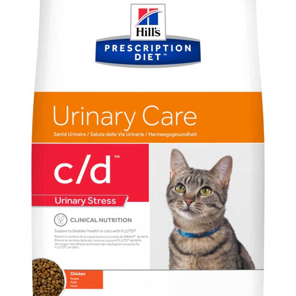 Hill's Feline c/d Urinary Stress - диета для кошек с проблемами МКБ при стрессе (курица)