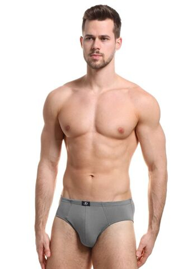 Хлопковые мужские трусы-слипы (Размер: S) (Цвет: серый)