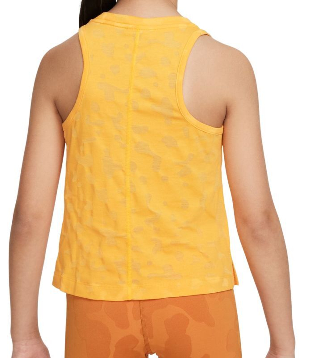 Футболка для девочки теннисная Nike Dri-Fit One Tank - vivid orange/safety orange