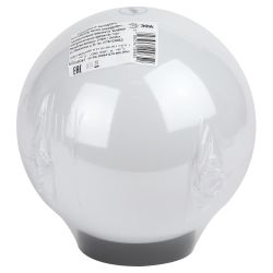 Садово-парковый светильник ЭРА НТУ 02-60-201 шар опаловый призма на опору / кронштейн IP44 Е27 max60Вт d200mm