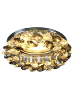 Светильник точечный с хрусталем 206 MR16 CH/SBK/CL хром/дымчатый/прозрачный