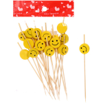 Шпажки для канапе 12 см «Улыбка» 20 шт, желтый