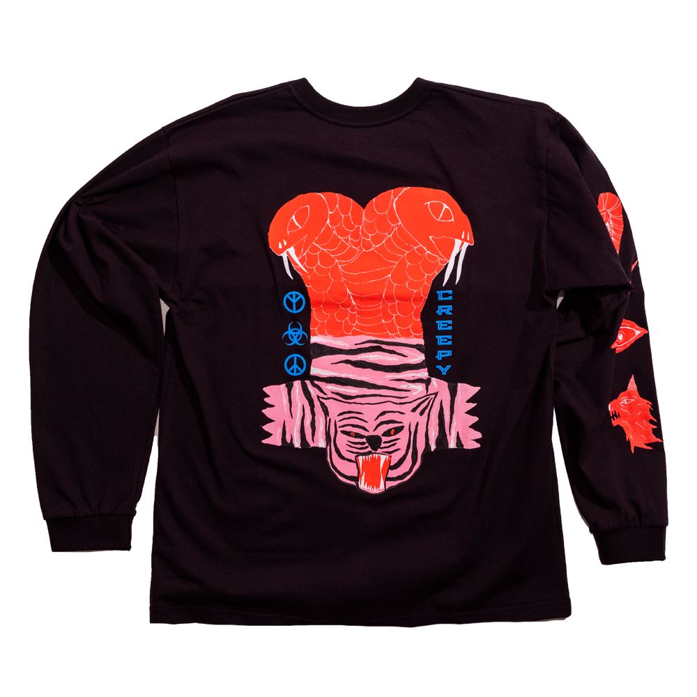 Лонгслив Creepy Clothing Тигр Черный
