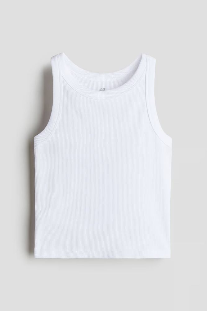 H&amp;M Топ без рукавов, белый