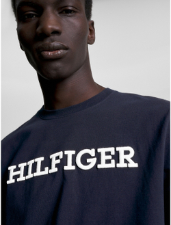 Футболка Tommy Hilfiger Hilfiger Embroidered Block Logo Desert Sky