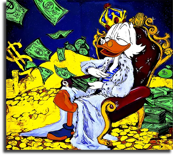 Постер "Скрудж Макдак на троне"
