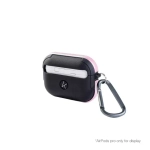 Чехол K-Doo Protective Case для AirPods 3 силиконовый с карабином (черный/розовый бампер)