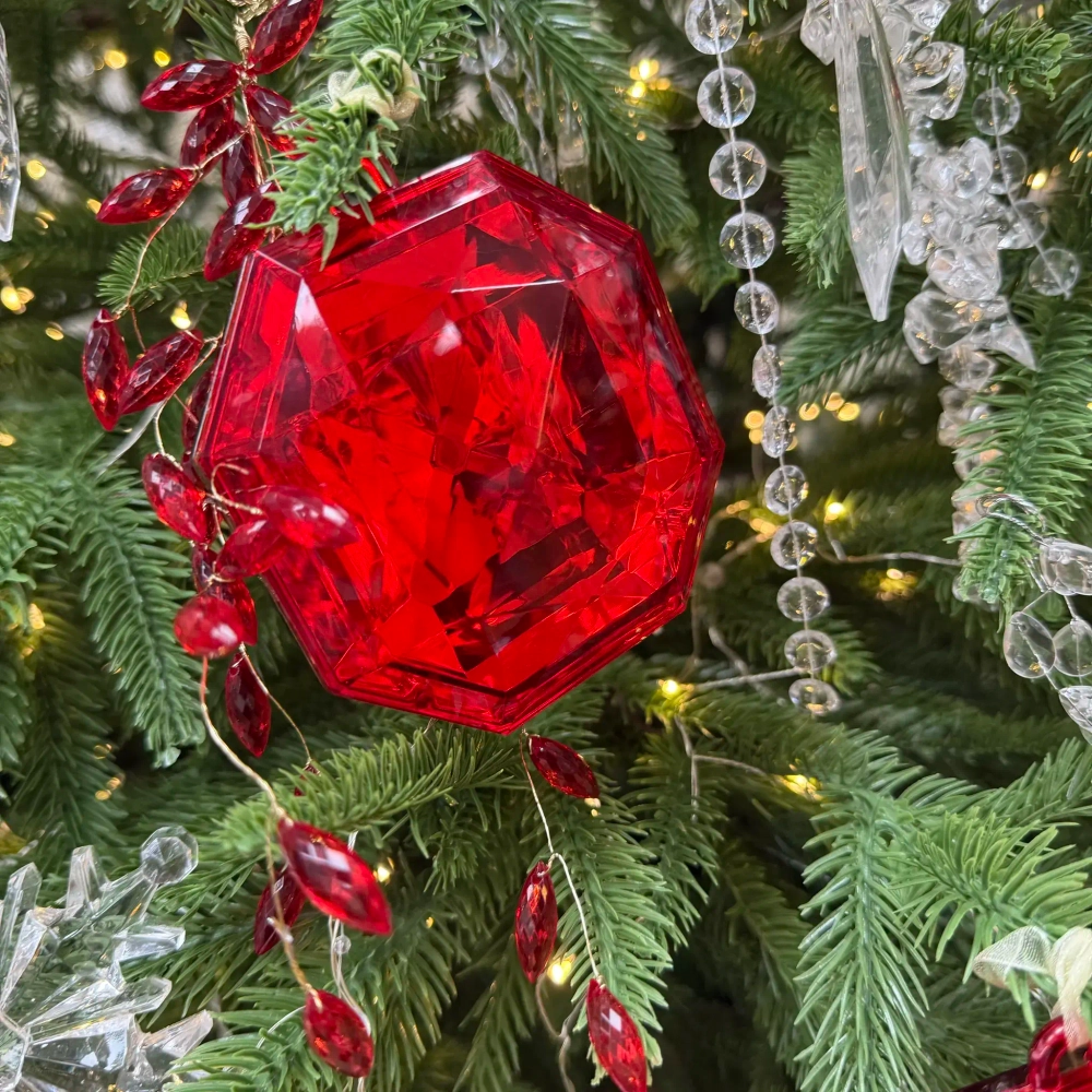 Ёлочное украшение «DIAMOND - Elegant» 8,7*3,7*10 см, Красный