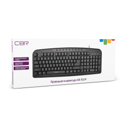 CBR KB 301M Black USB, Клавиатура 107+9 доп. кл., 1,8 м