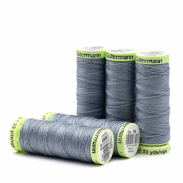 Нитки отделочные Gutermann Top Stitch 30 (30 метров), 5 кат. | 064 серый джинс