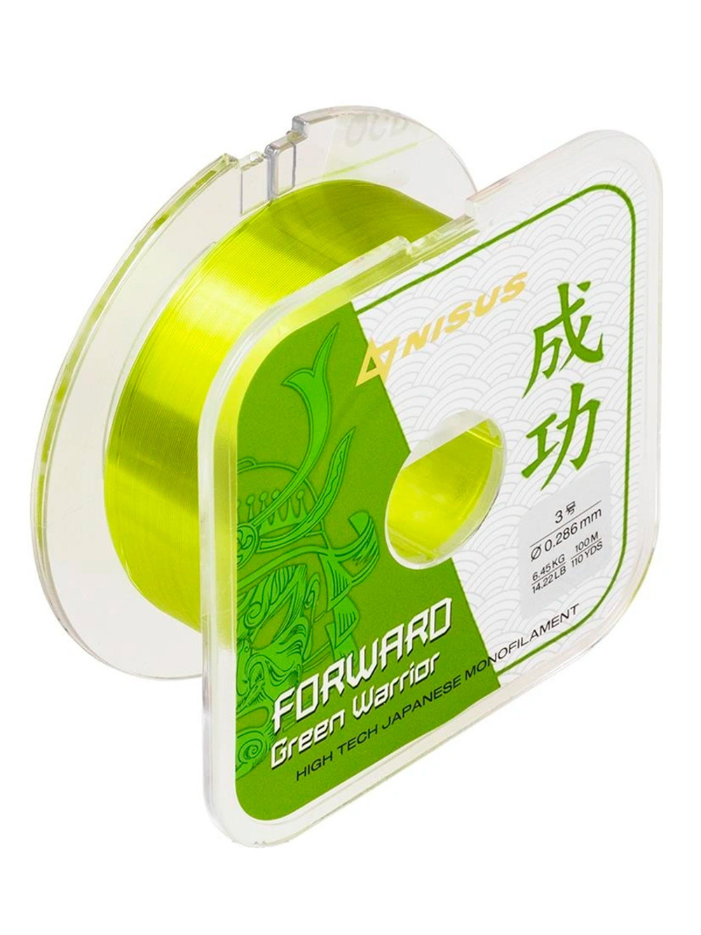 Леска для рыбалки Nisus FORWARD Green Warrior Nylon 0,309mm/100m (N-FGW-0309-100)