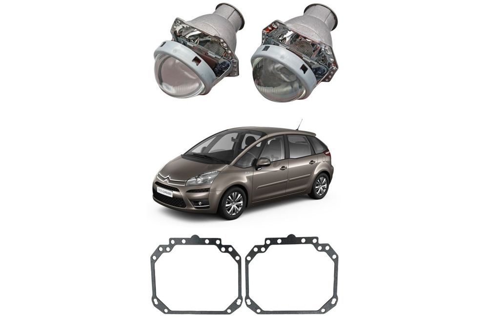 Готовый комплект для замены штатных линз Hella 2 Citroen C4 Picasso I 2006-2013