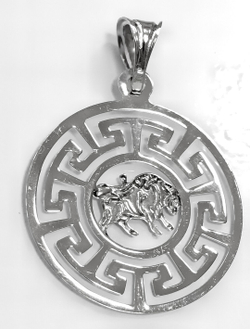 Ювелирная подвеска "Телец", серебро