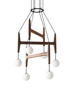 Стильная дизайнерская люстра в современном минимализме