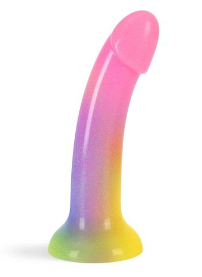 Фаллоимитатор из жидкого силикона Dildolls Stargazer - 17,6 см. (Цвет: разноцветный)