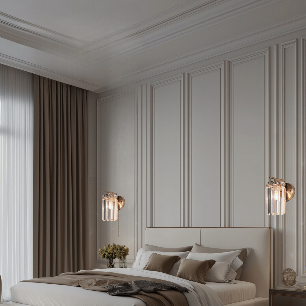 Citilux AXIS CL313413 Бра хрустальное с выключателем Бронза