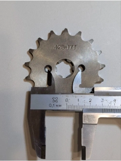 Звезда ведущая для питбайка, мопеда (428-17Т) 17мм сталь