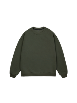 Свитшот оверсайз, без начеса (хаки)