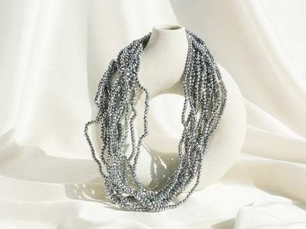 Нить бусин для украшений 3,2х3мм (ювелирное стекло)