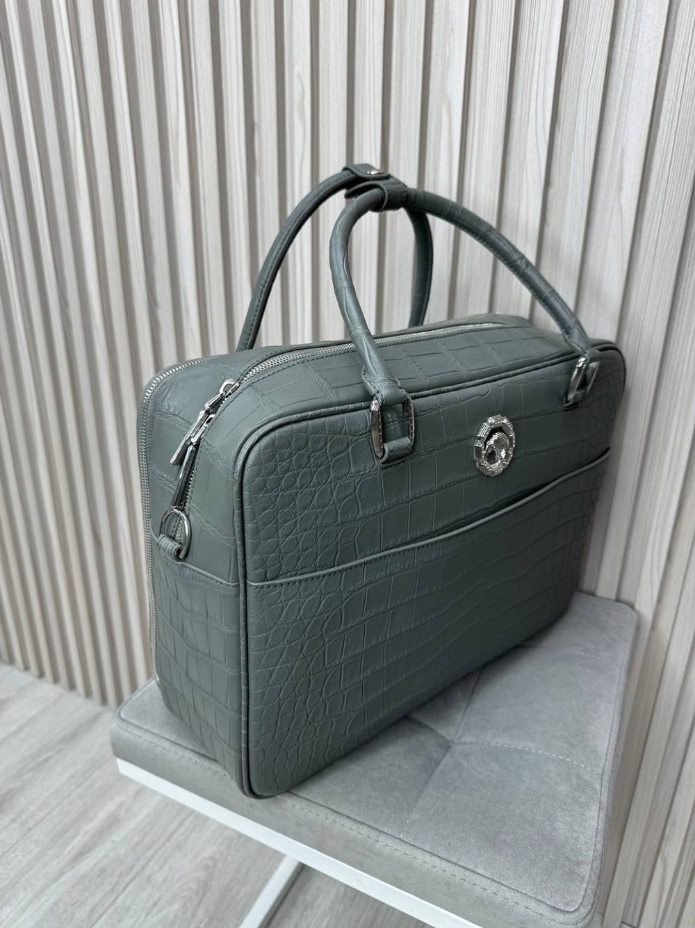 Портфель Stefano Ricci из кожи крокодила