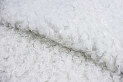 Банкетка Lagom 100 см (белый мех, натуральный дуб)