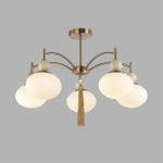 8272/5C NEOCLASSI латунь/бежевый/белый, металл/керамика/стекло Люстра потолочная Е14 5*40W 220V GLORIYA