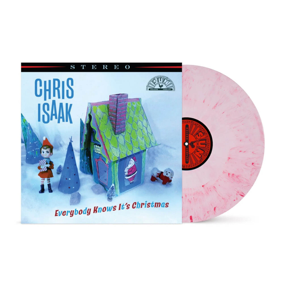 Chris Isaak - Everybody Knows It's Christmas - Red w/ White Splatter [Cotton Candy] Vinyl