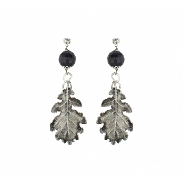 Серьги листья Ester Bijoux Дуб OR912-S BW