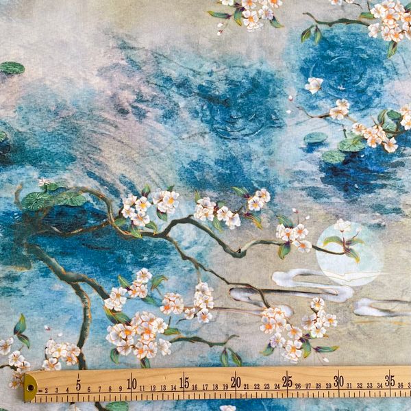 Отрез 50 см, ЯПОНСКИЙ ПРУД, 100% хлопок Handmade Fabrics 2