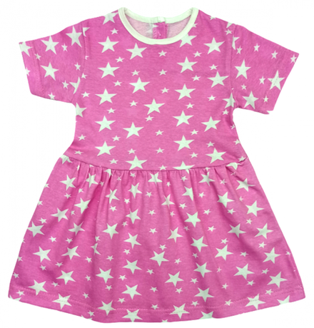 Платье 7072/23 розовое, зв.белые