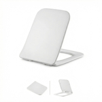 Сиденье для унитаза  WAVE ТИТАН/TITAN дюропласт, микролифт, БЕЛЫЙ